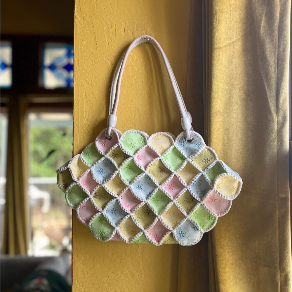 MCM Colorful Patchwork Leather Pastel Handbag